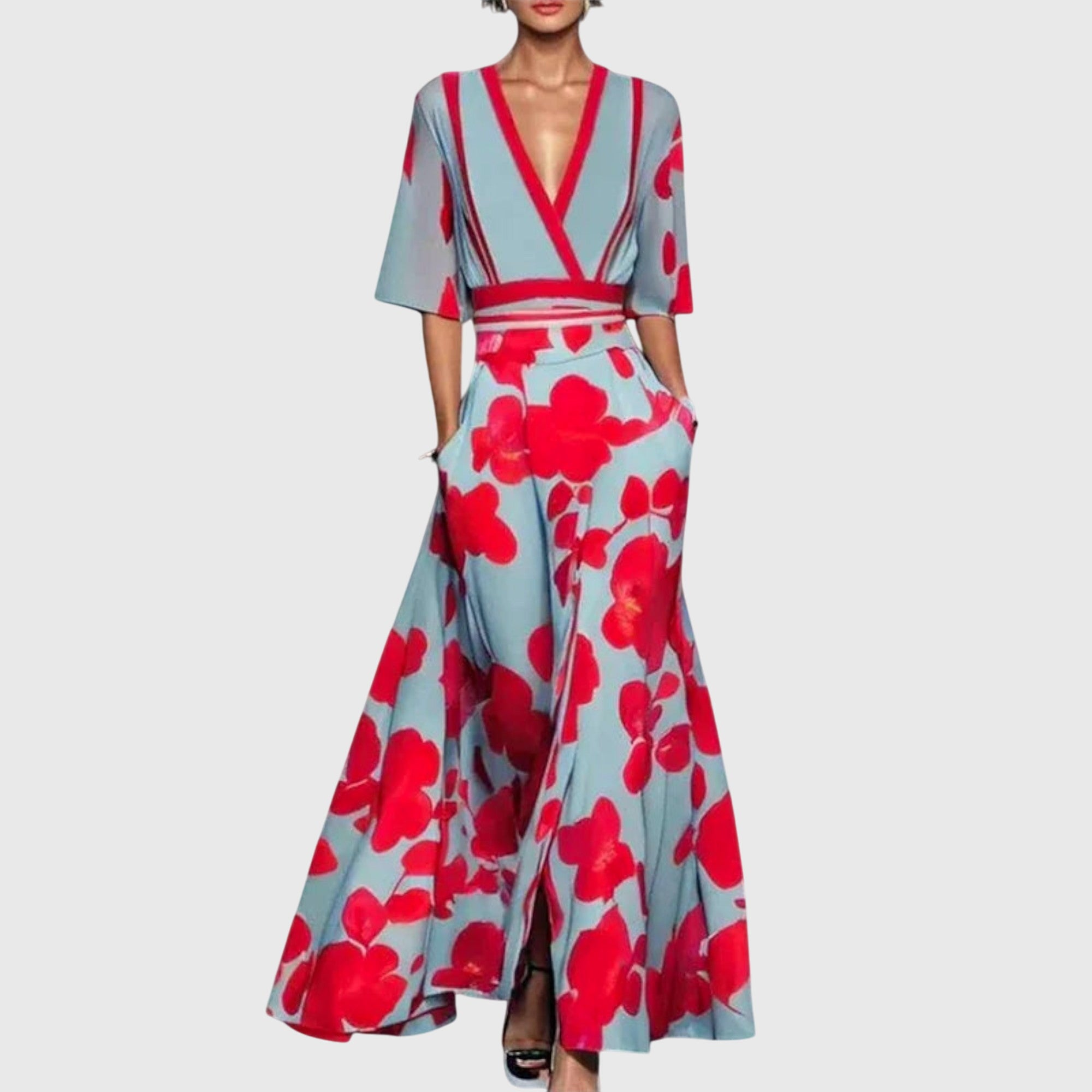 Floral Wrap Maxi Dress for Women