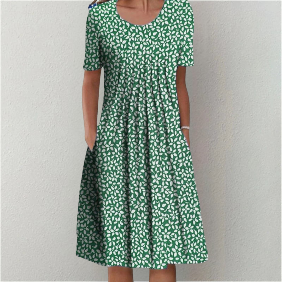 Floral A-Line Midi Dress for Women