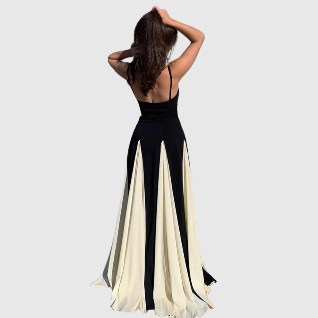 Sleeveless Color-Block Maxi Dress for Women