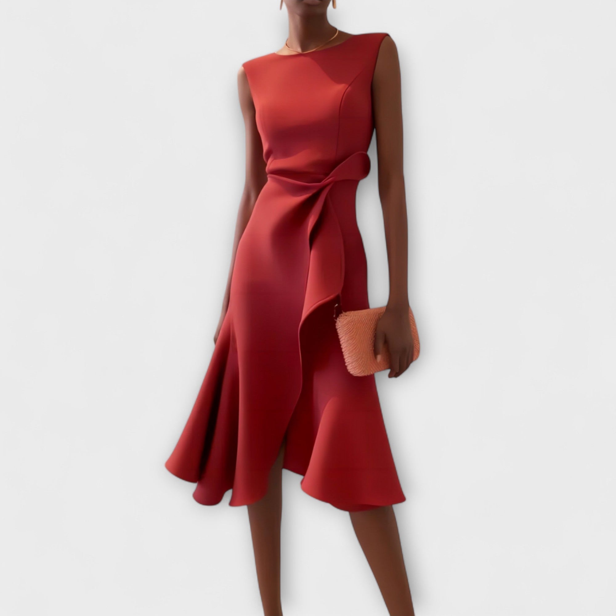 Sleeveless Wrap Midi Dress for Women