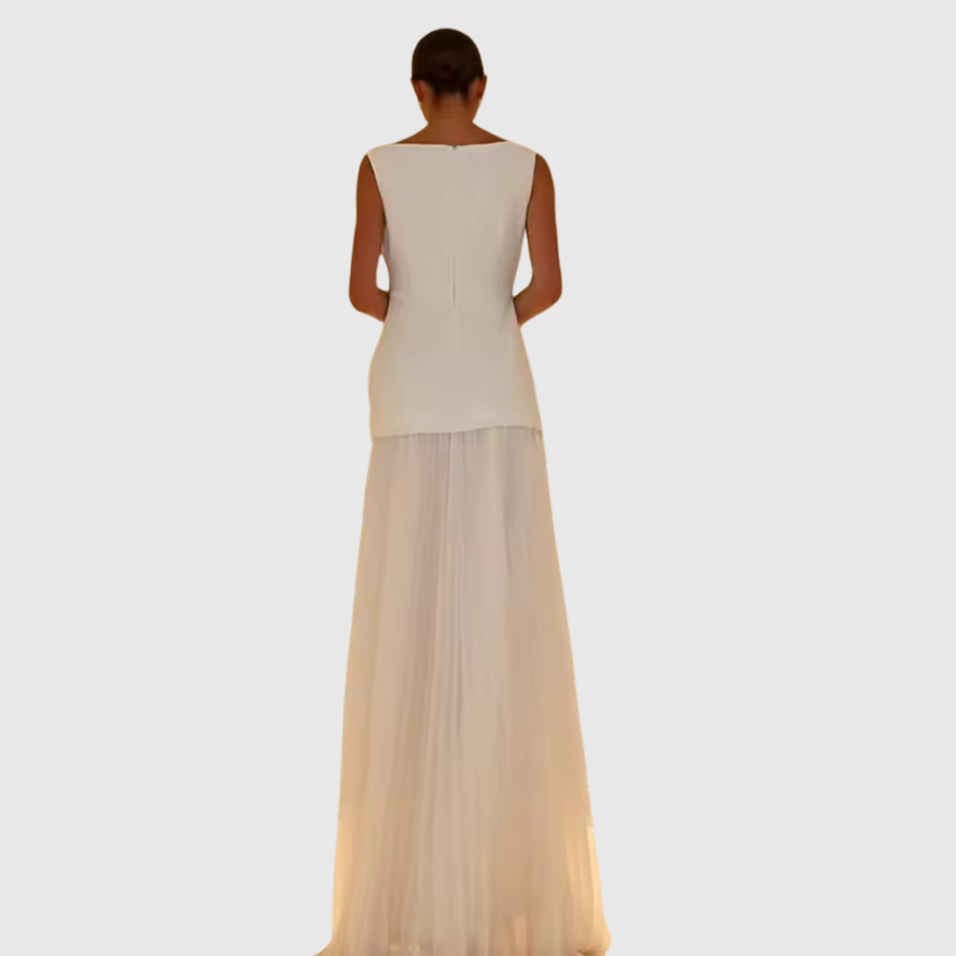 Sleeveless Pleated Maxi Dress for Women