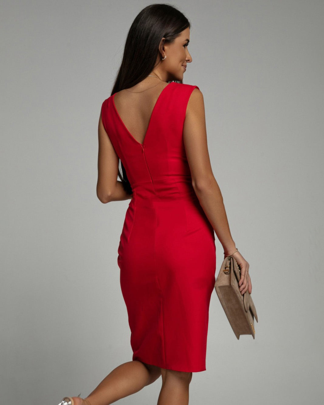 Sleeveless Wrap Fitted Dress for Women