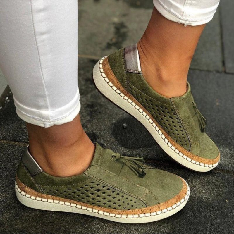 Perforated Slip-On Loafers for Women