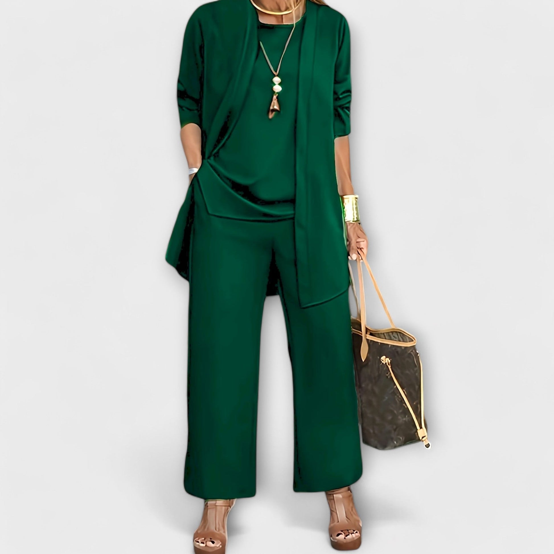 Wide Leg Three-Piece Set for Women