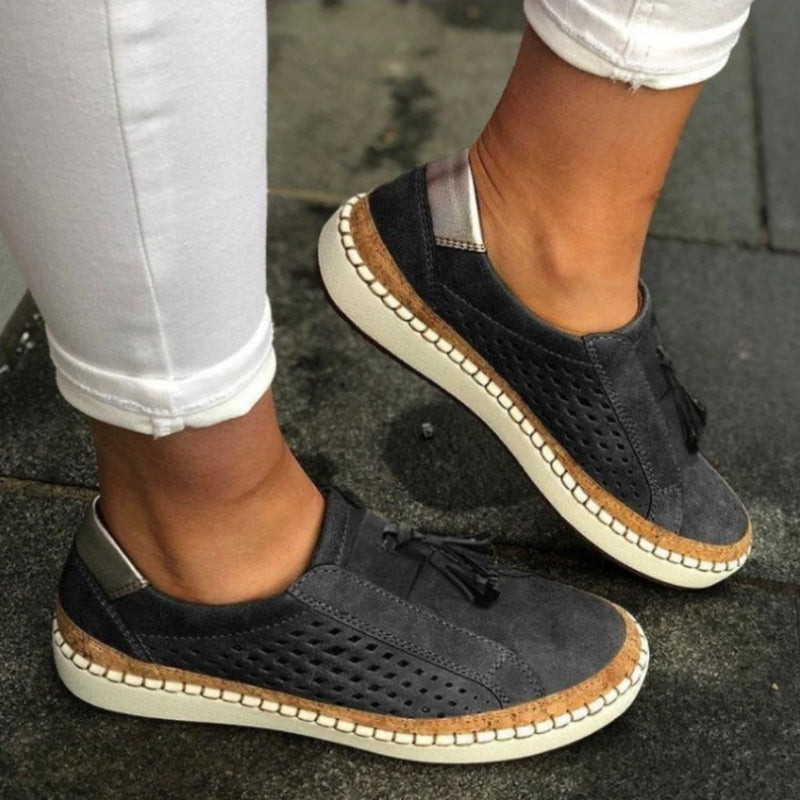 Perforated Slip-On Loafers for Women
