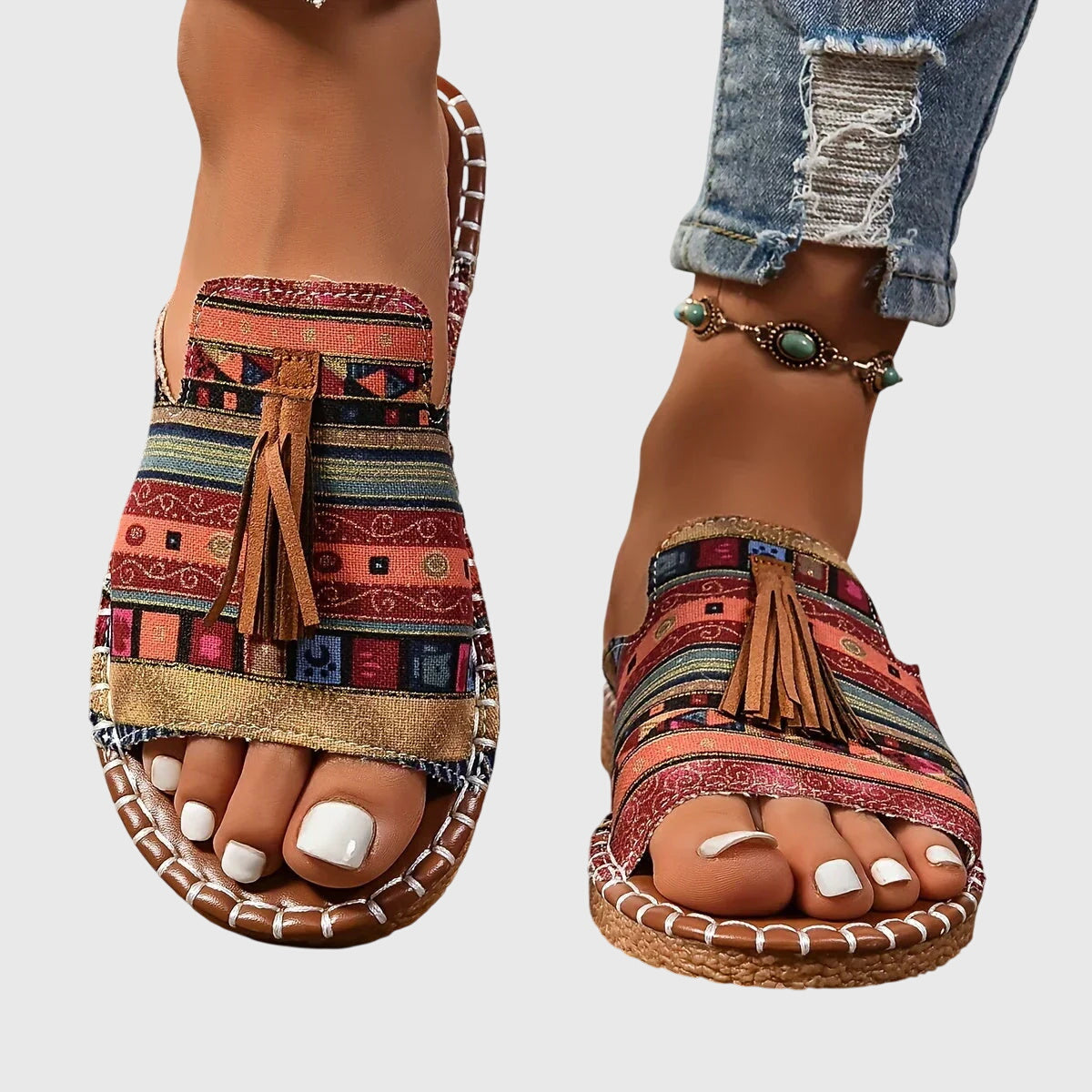 Open Toe Tassel Sandals for Women