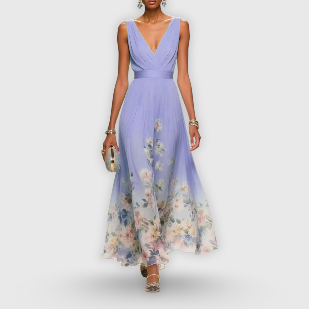 Elegant Floral Wedding Guest Dress for Women