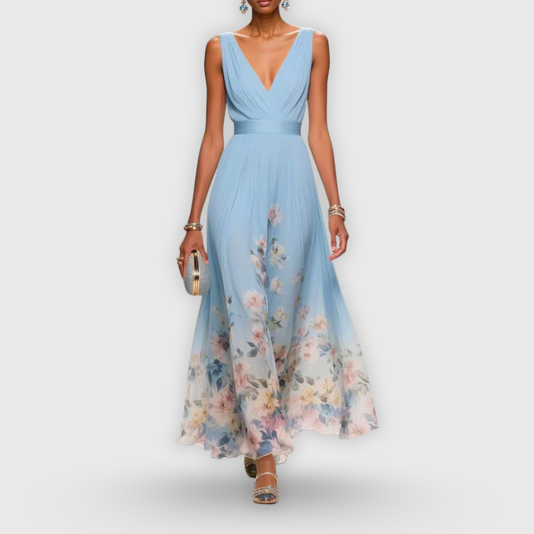 Elegant Floral Wedding Guest Dress for Women