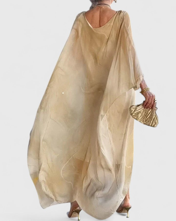 Marble Print Maxi Dress for Women