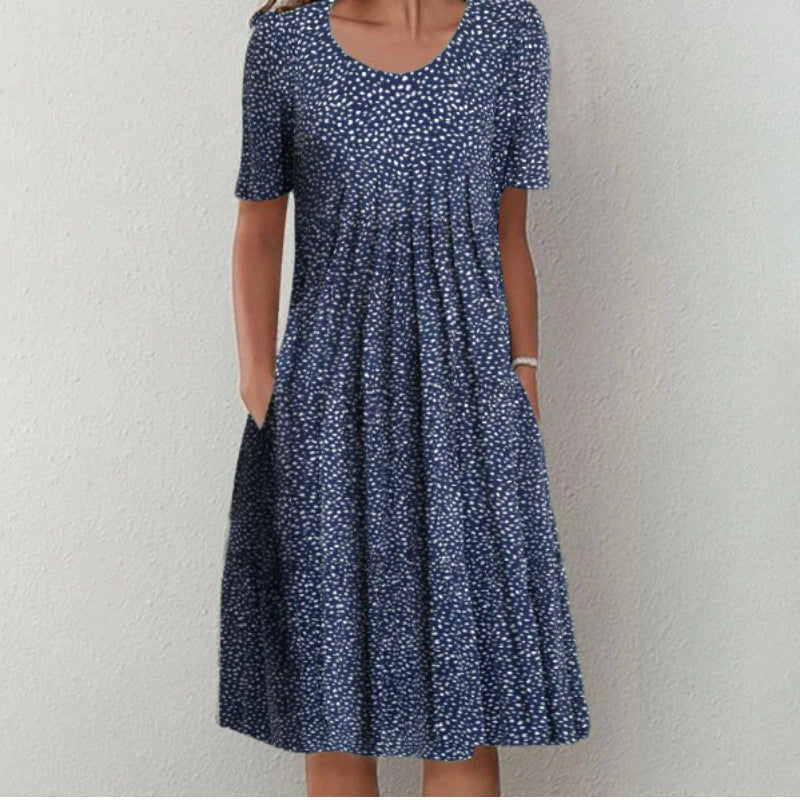 Floral A-Line Midi Dress for Women