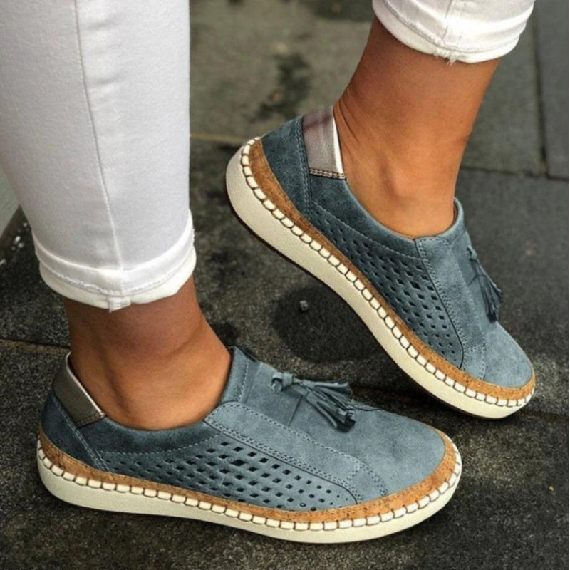 Perforated Slip-On Loafers for Women