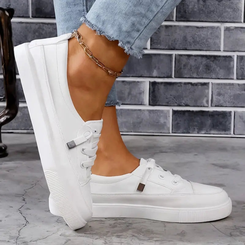Lace-Up Canvas Sneakers for Women
