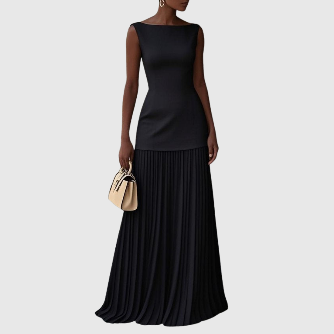 Sleeveless Pleated Maxi Dress for Women
