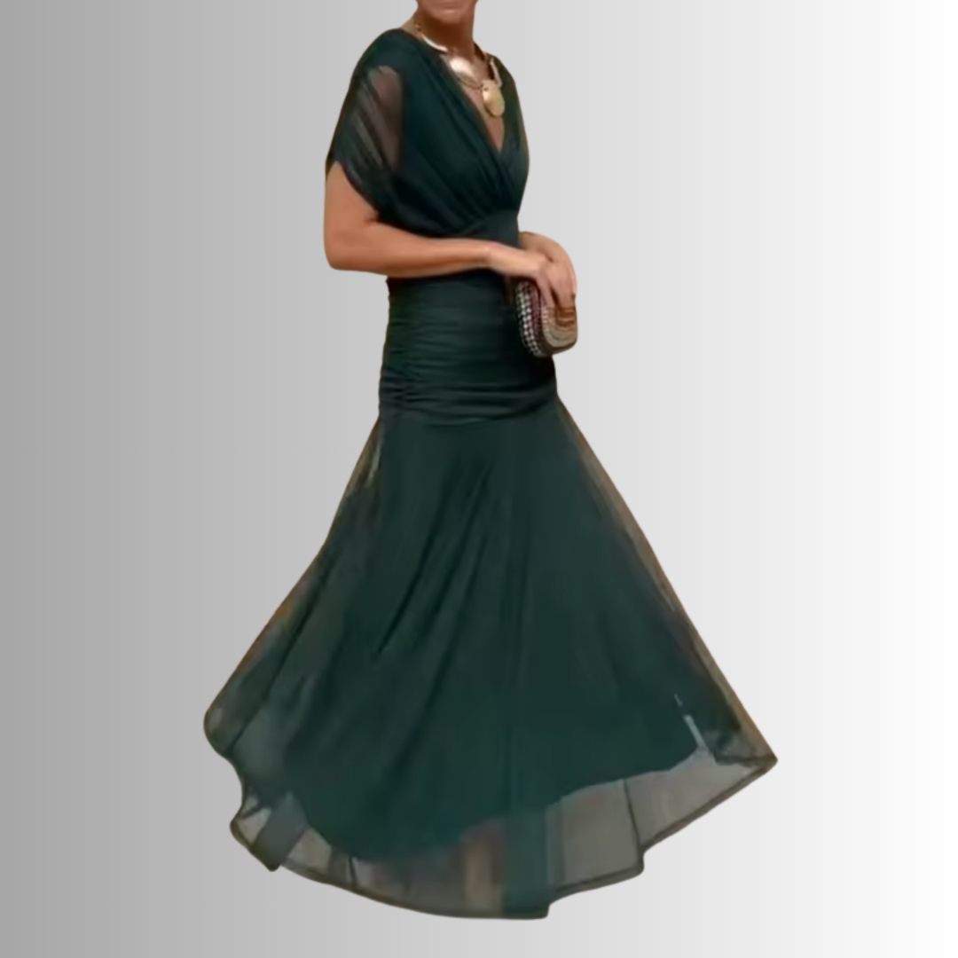 Off-Shoulder Draped Maxi Dress for Women