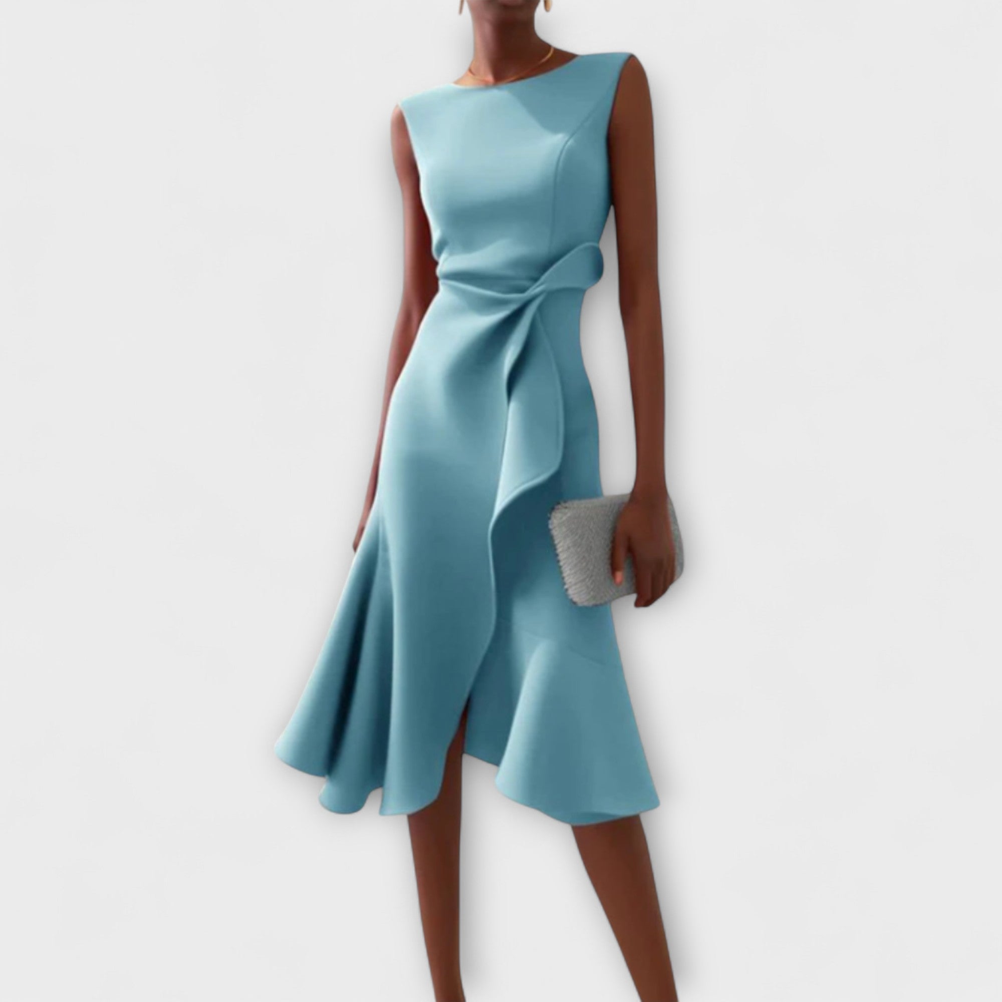 Sleeveless Wrap Midi Dress for Women