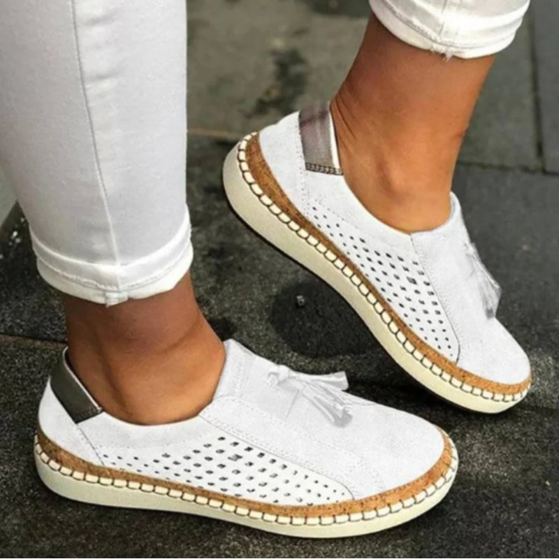 Perforated Slip-On Loafers for Women