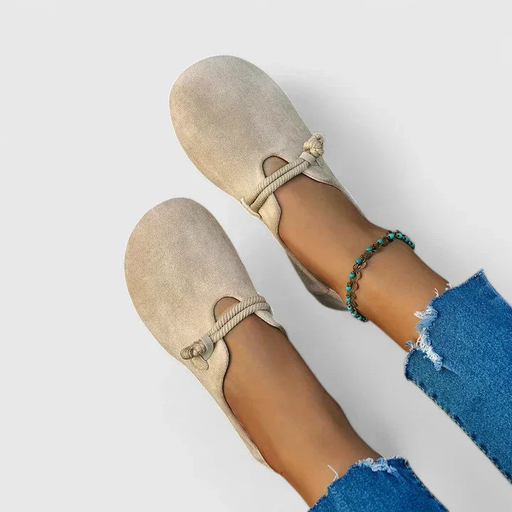 Rope-Trim Closed Toe Loafers for Women