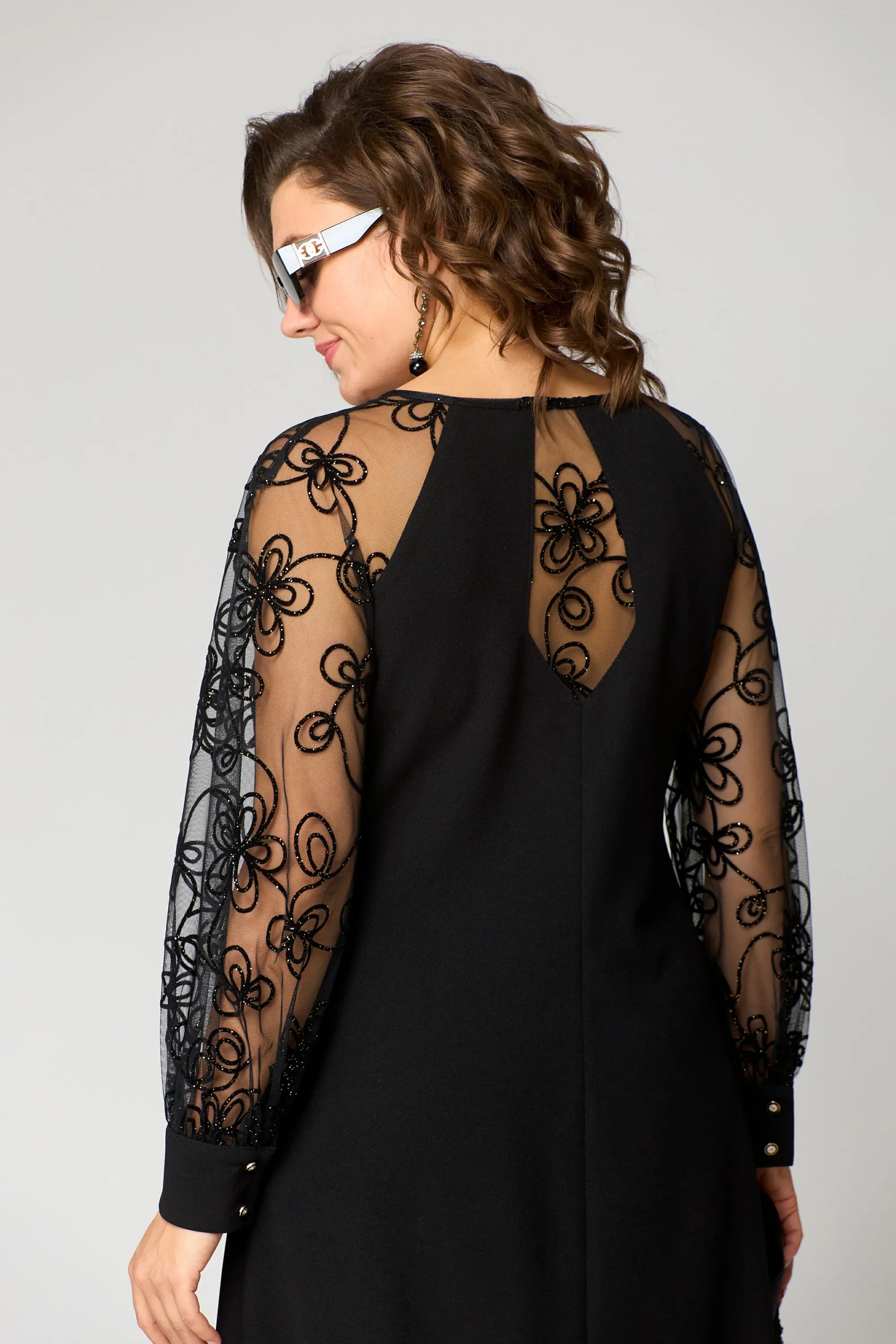 Lace Sleeve A-Line Dress for Women