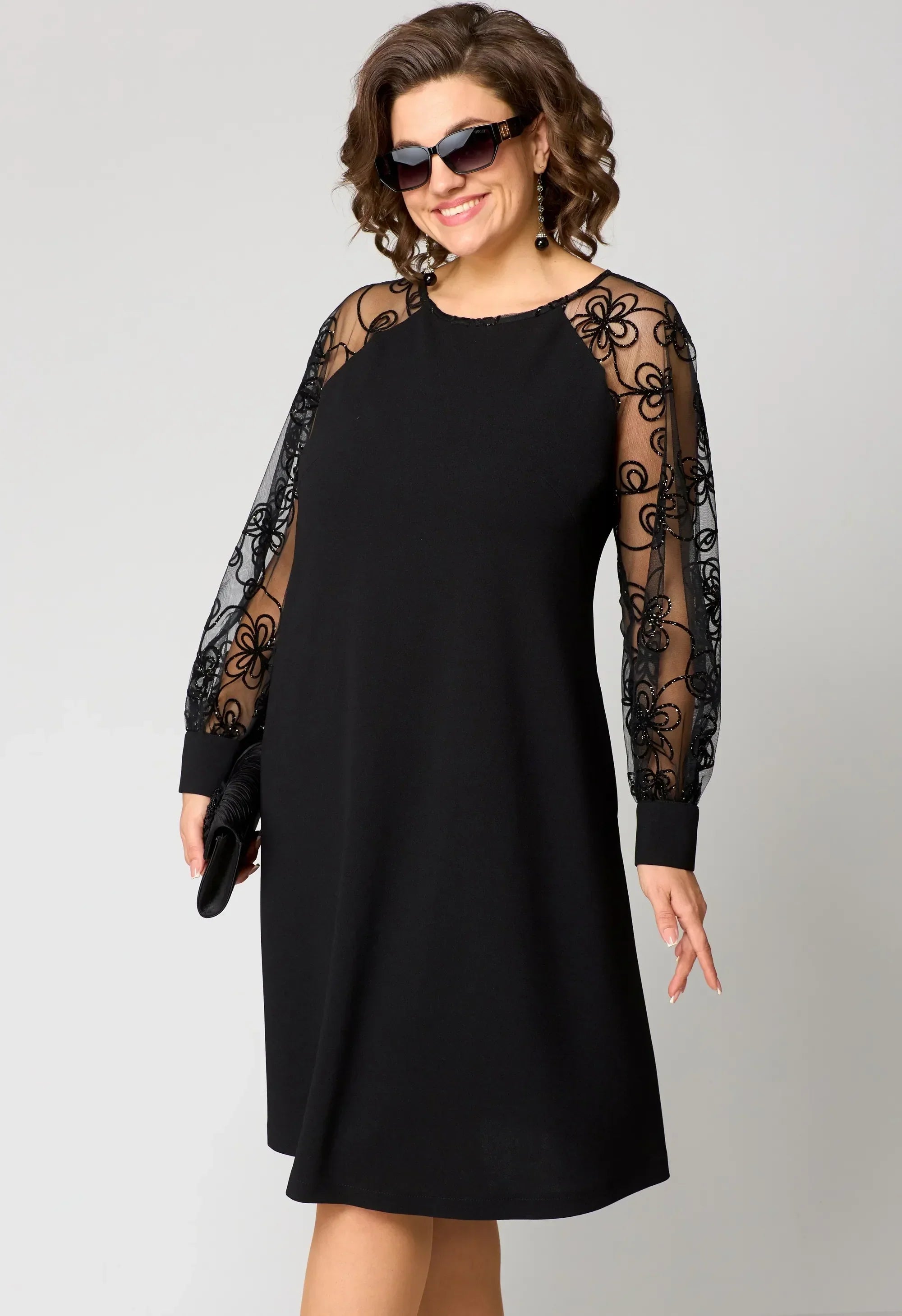 Lace Sleeve A-Line Dress for Women