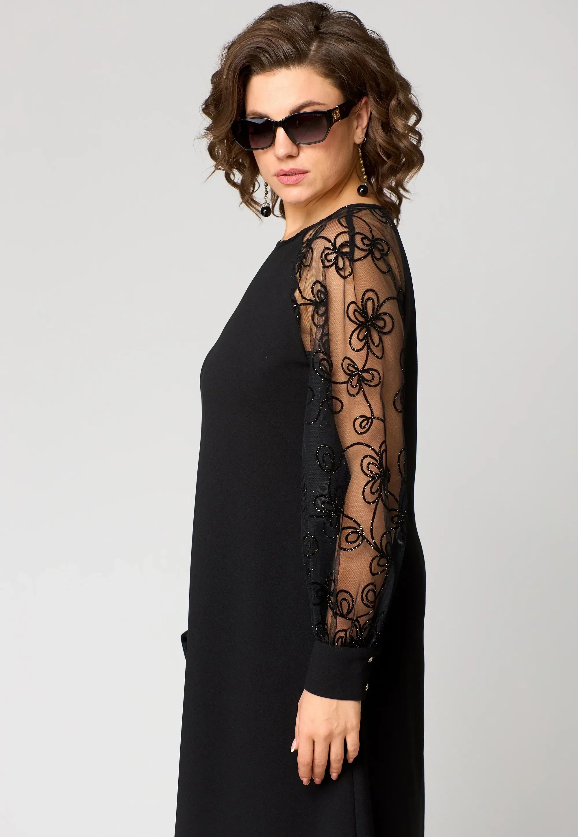 Lace Sleeve A-Line Dress for Women