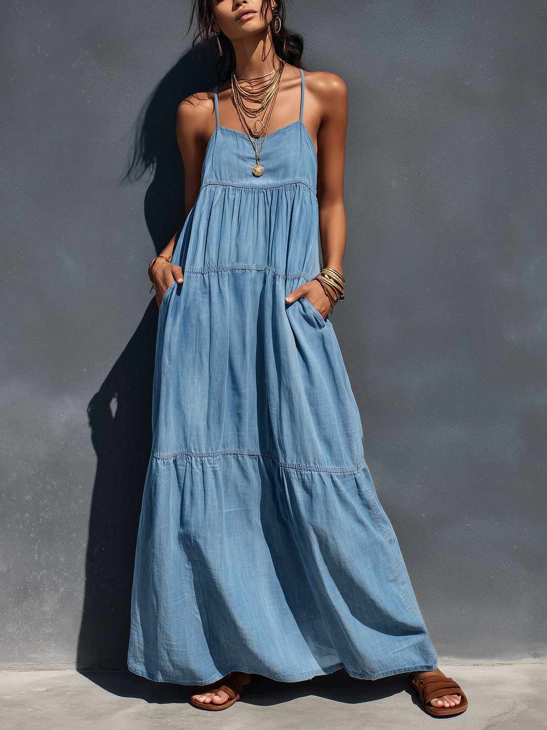 Tiered Cami Maxi Dress for Women