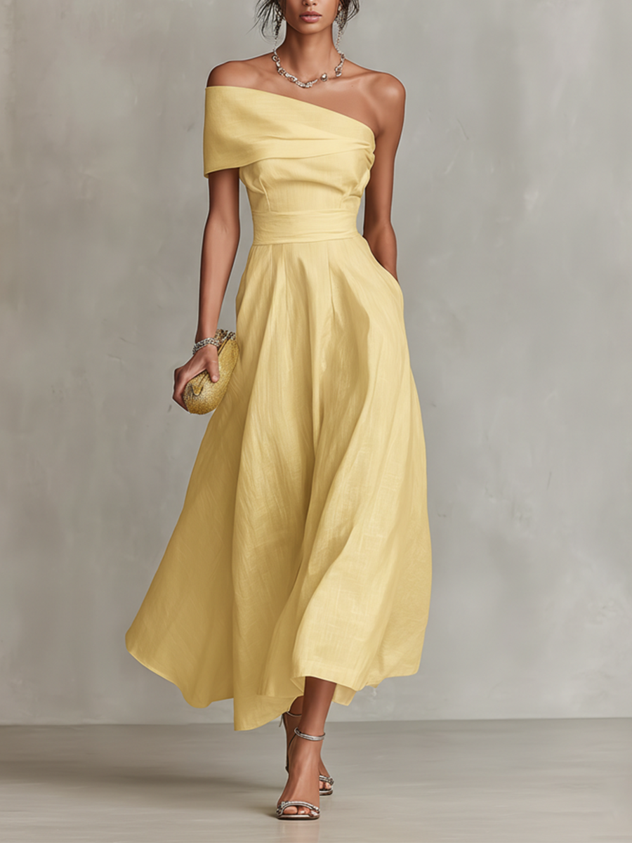 One-Shoulder Maxi Dress for Women