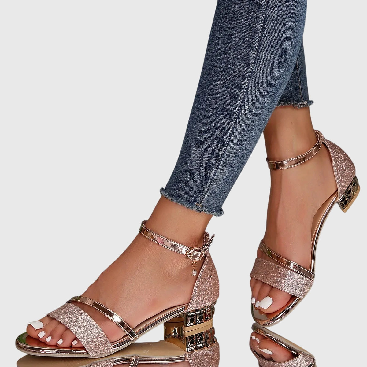 Open Toe Block Heel Sandals for Women