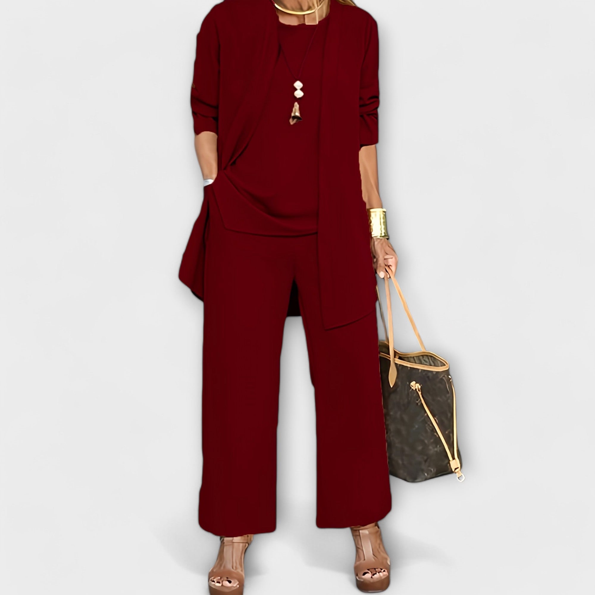 Wide Leg Three-Piece Set for Women