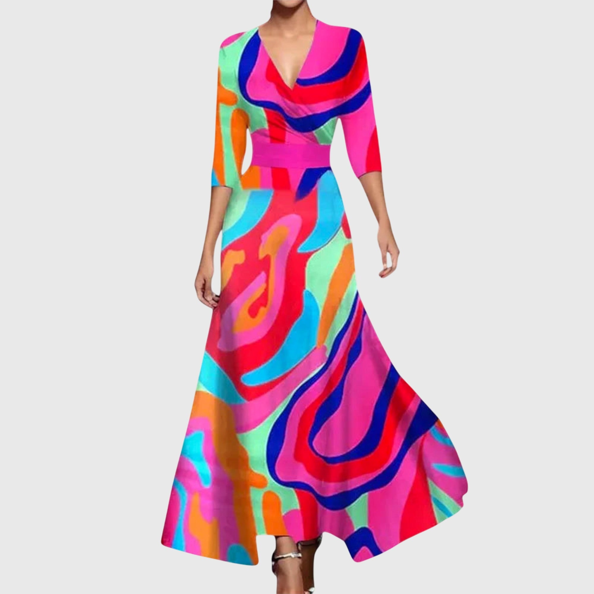 Floral Wrap Maxi Dress for Women