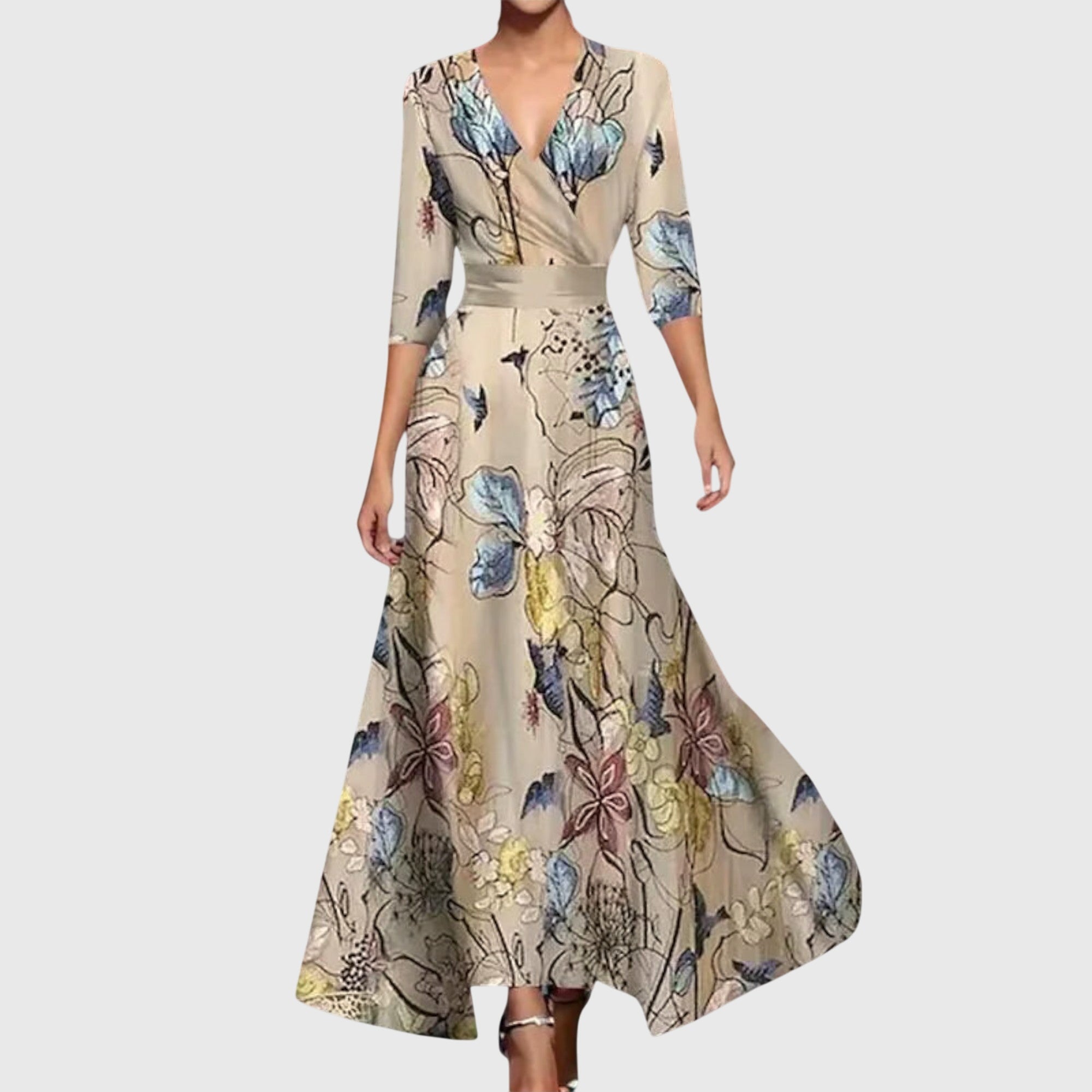 Floral Wrap Maxi Dress for Women