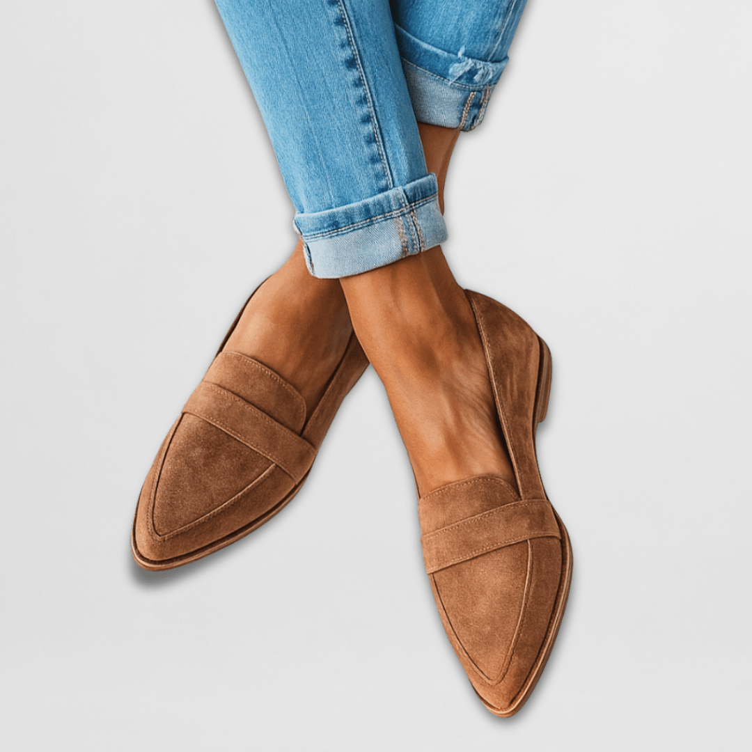 Suede Penny Loafers for Women