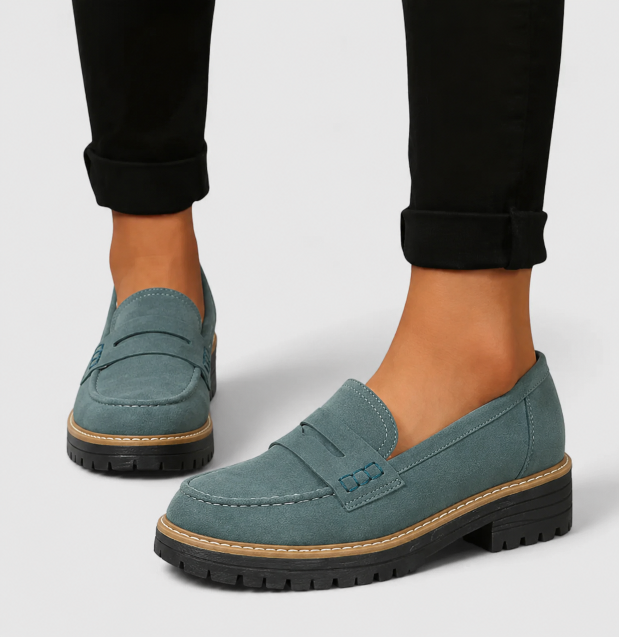 Platform Lug Sole Loafers for Women