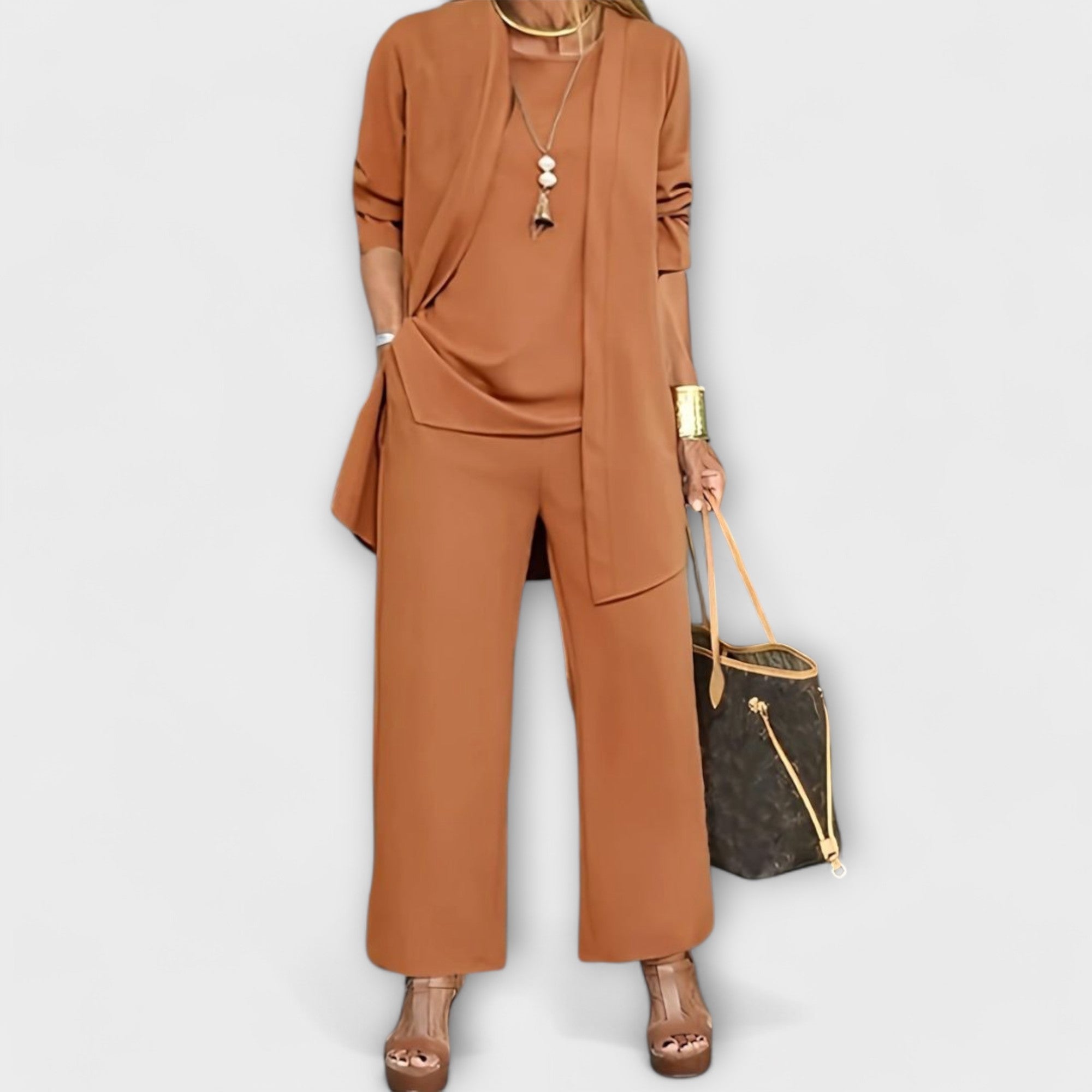 Wide Leg Three-Piece Set for Women