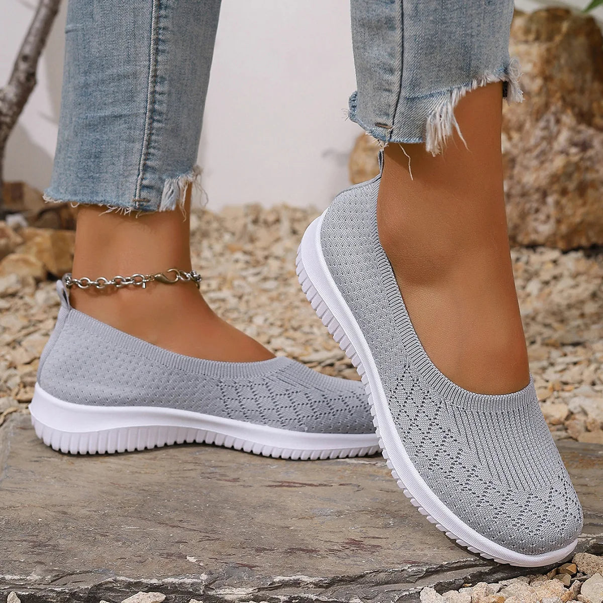Knit Slip-On Flats for Women