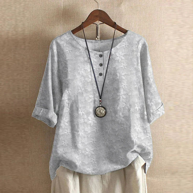 Oversized Floral Print Blouse for Women