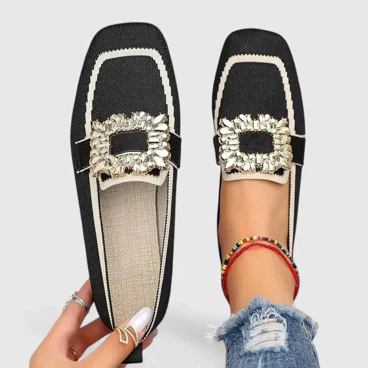 Loafer Flats with Decorative Buckle for Women