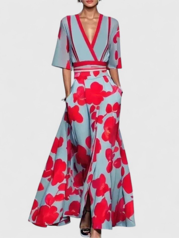 Floral Wrap Maxi Dress for Women