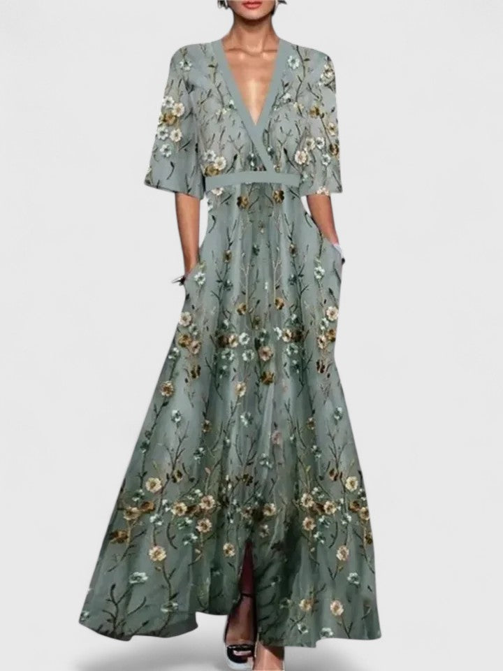 Floral Wrap Maxi Dress for Women