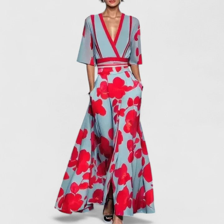 Floral Wrap Maxi Dress for Women
