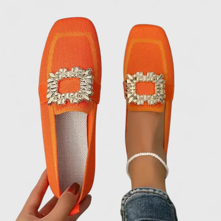 Loafer Flats with Decorative Buckle for Women