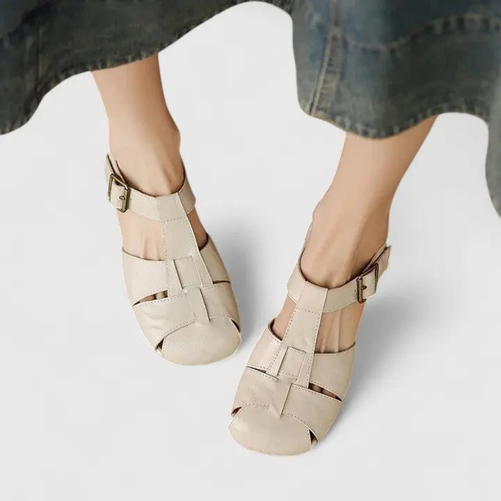 Open Toe Leather Sandals for Women