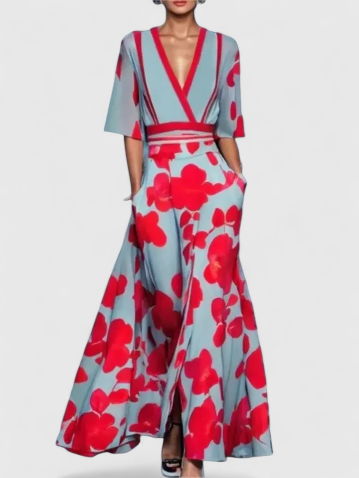 Floral Wrap Maxi Dress for Women