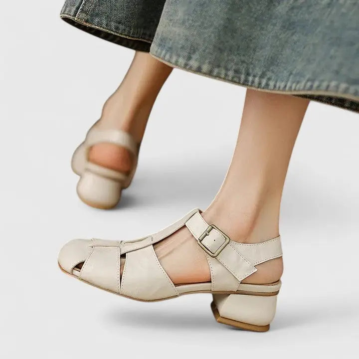 Open Toe Leather Sandals for Women