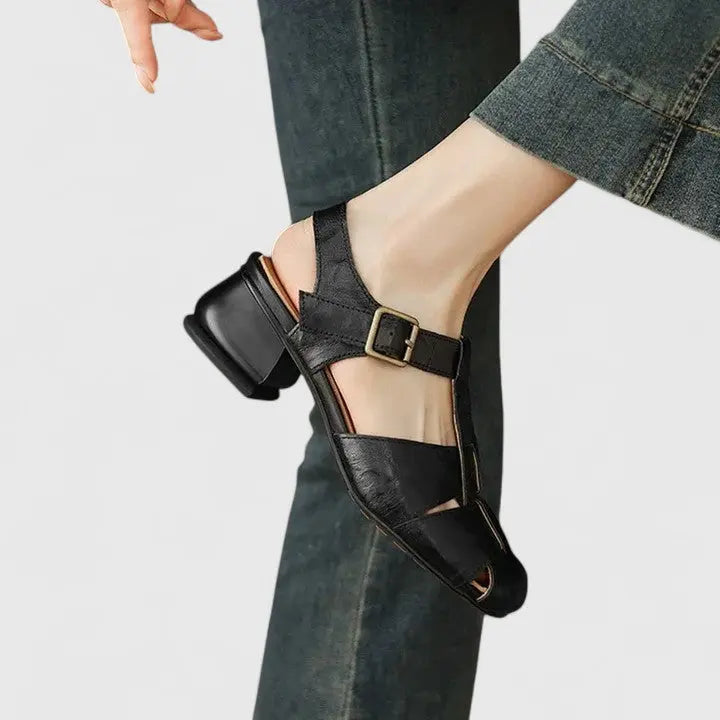 Open Toe Leather Sandals for Women