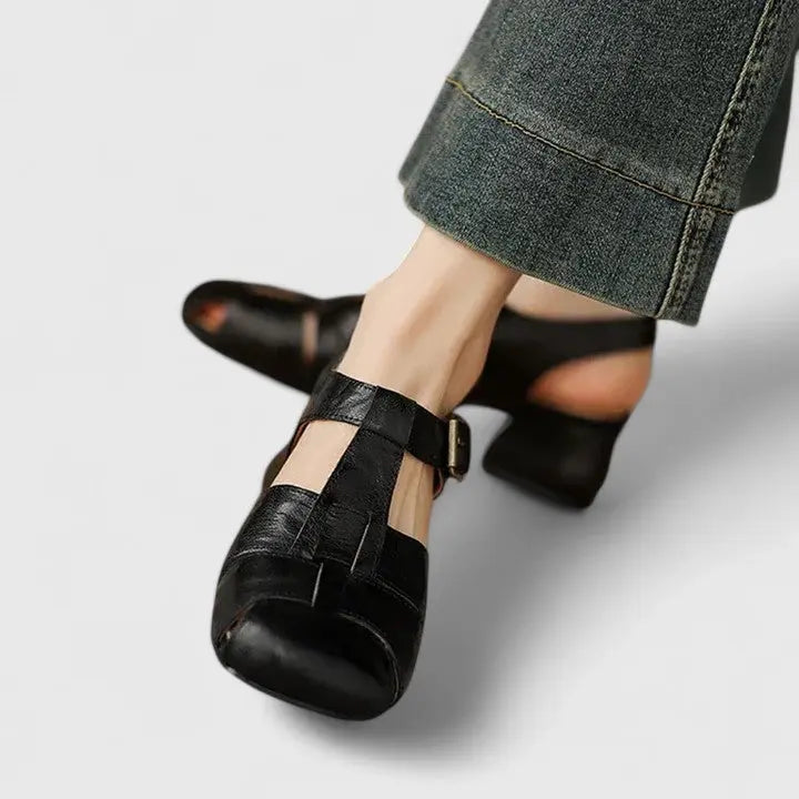 Open Toe Leather Sandals for Women