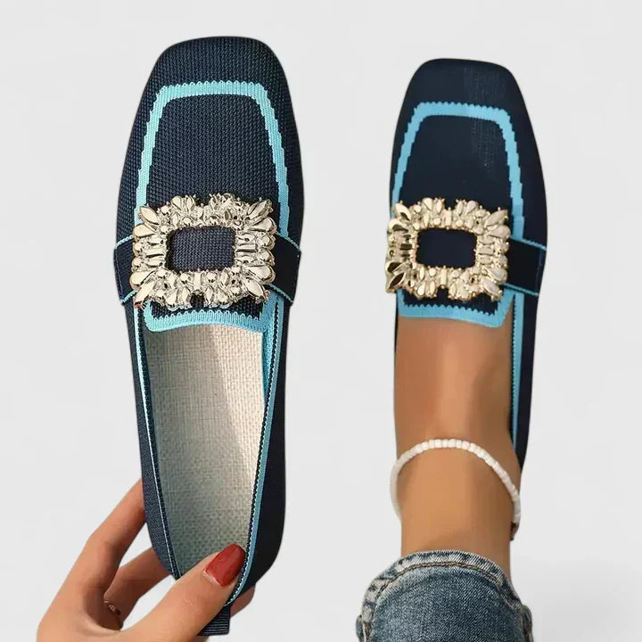Loafer Flats with Decorative Buckle for Women