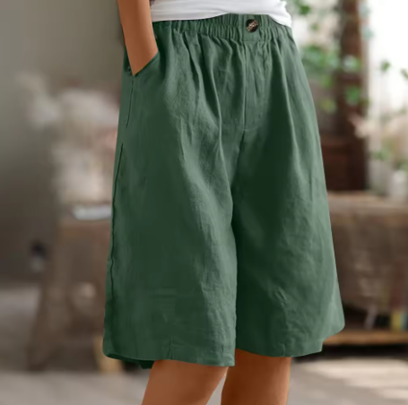 Loose Fit Shorts with Pockets for Women