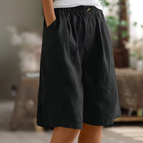 Loose Fit Shorts with Pockets for Women