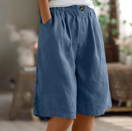 Loose Fit Shorts with Pockets for Women