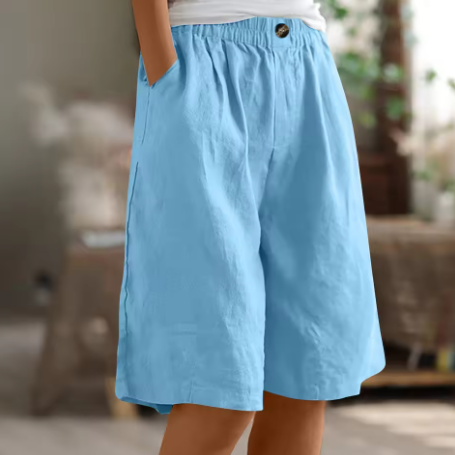 Loose Fit Shorts with Pockets for Women